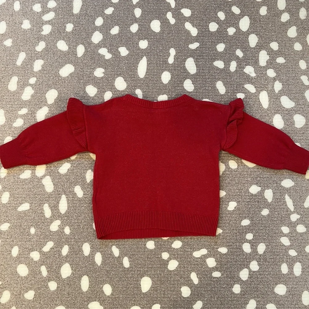 Baby Gap Red Ruffle Sweater - Picture 3 of 3